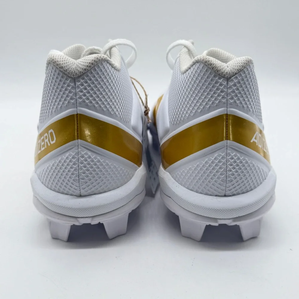 Adidas Adizero Impact.2 MD Football Cleats White Gold Mens 10.5 IF5106 NEW